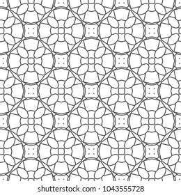 Seamless vector pattern in geometric ornamental style