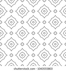 Seamless vector pattern in geometric ornamental style