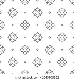 Seamless vector pattern in geometric ornamental style