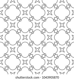 Seamless vector pattern in geometric ornamental style