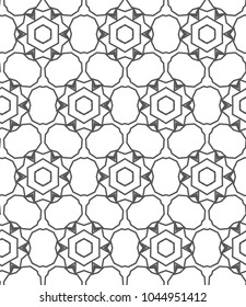 Seamless vector pattern in geometric ornamental style