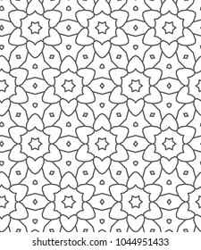 Seamless vector pattern in geometric ornamental style