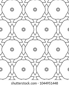Seamless vector pattern in geometric ornamental style