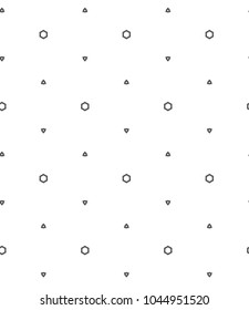 Seamless vector pattern in geometric ornamental style