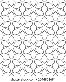 Seamless vector pattern in geometric ornamental style