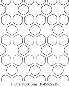Seamless vector pattern in geometric ornamental style