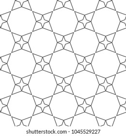 Seamless vector pattern in geometric ornamental style