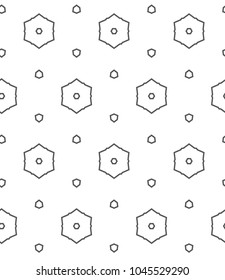 Seamless vector pattern in geometric ornamental style