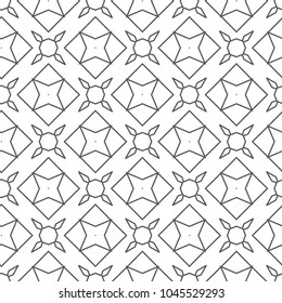 Seamless vector pattern in geometric ornamental style
