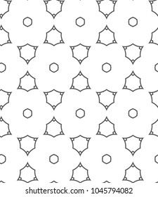 Seamless vector pattern in geometric ornamental style