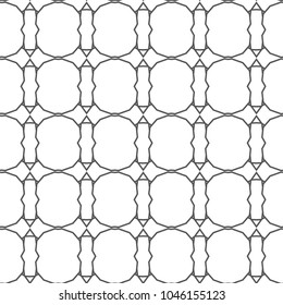 Seamless vector pattern in geometric ornamental style