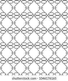 Seamless vector pattern in geometric ornamental style