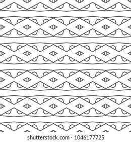 Seamless vector pattern in geometric ornamental style