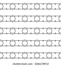 Seamless vector pattern in geometric ornamental style