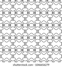 Seamless vector pattern in geometric ornamental style
