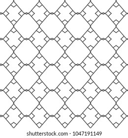 Seamless vector pattern in geometric ornamental style
