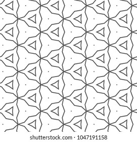 Seamless vector pattern in geometric ornamental style