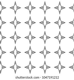 Seamless vector pattern in geometric ornamental style