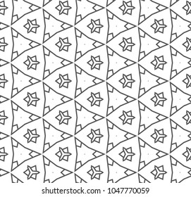 Seamless vector pattern in geometric ornamental style