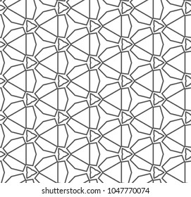 Seamless vector pattern in geometric ornamental style