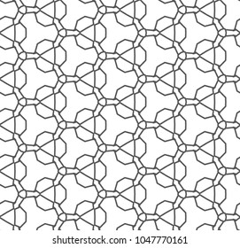 Seamless vector pattern in geometric ornamental style