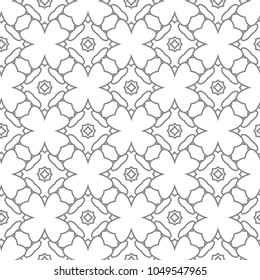 Seamless vector pattern in geometric ornamental style