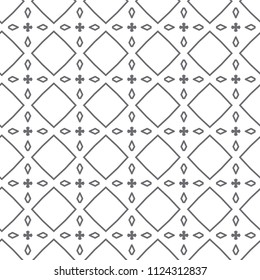 Seamless vector pattern in geometric ornamental style