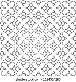 Seamless vector pattern in geometric ornamental style