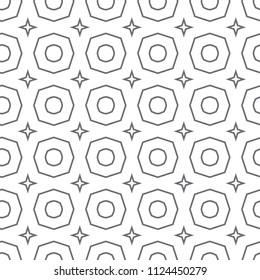 Seamless vector pattern in geometric ornamental style
