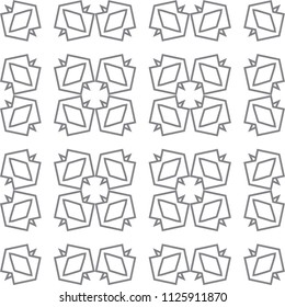 Seamless vector pattern in geometric ornamental style