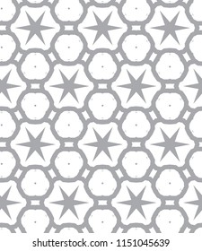 Seamless vector pattern in geometric ornamental style