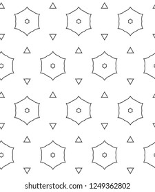 Seamless vector pattern in geometric ornamental style