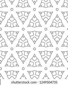 Seamless vector pattern in geometric ornamental style