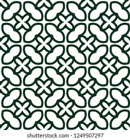 Seamless vector pattern in geometric ornamental style