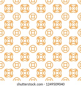 Seamless vector pattern in geometric ornamental style