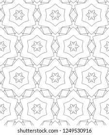 Seamless vector pattern in geometric ornamental style
