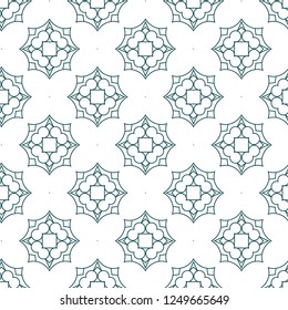 Seamless vector pattern in geometric ornamental style