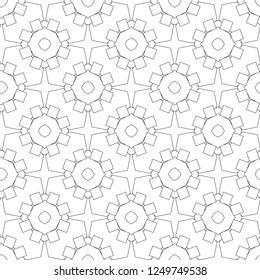 Seamless vector pattern in geometric ornamental style