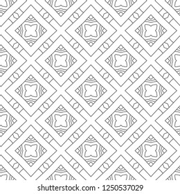 Seamless vector pattern in geometric ornamental style