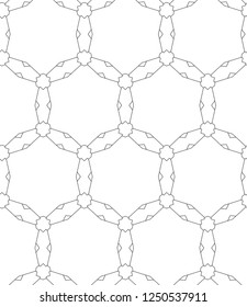 Seamless vector pattern in geometric ornamental style