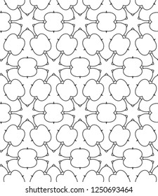 Seamless vector pattern in geometric ornamental style