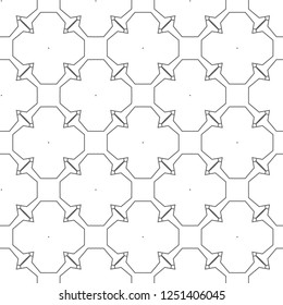Seamless vector pattern in geometric ornamental style