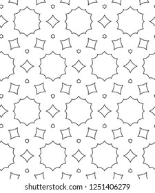 Seamless vector pattern in geometric ornamental style