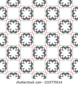 Seamless vector pattern in geometric ornamental style