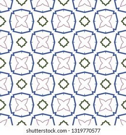 Seamless vector pattern in geometric ornamental style
