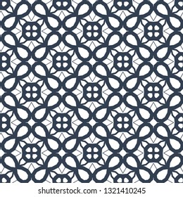 Seamless vector pattern in geometric ornamental style