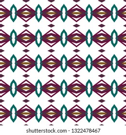Seamless vector pattern in geometric ornamental style