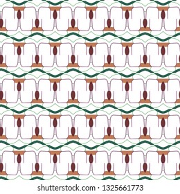 Seamless vector pattern in geometric ornamental style