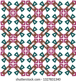 Seamless vector pattern in geometric ornamental style
