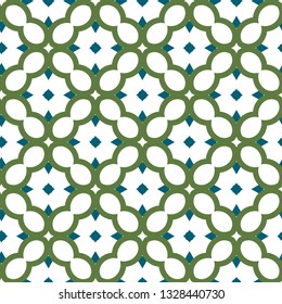 Seamless vector pattern in geometric ornamental style